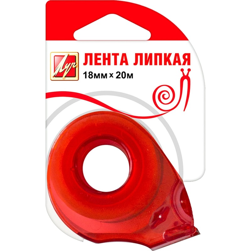 Изображение товара Диспенсер Луч для канцелярской ленты 18 мм настольный, красный