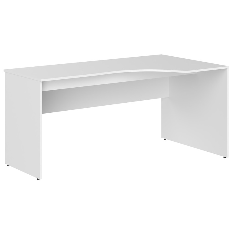 Изображение товара Эргономичный стол Simple SET160-1 R белый 1600x900x760 мм регулируемые опоры