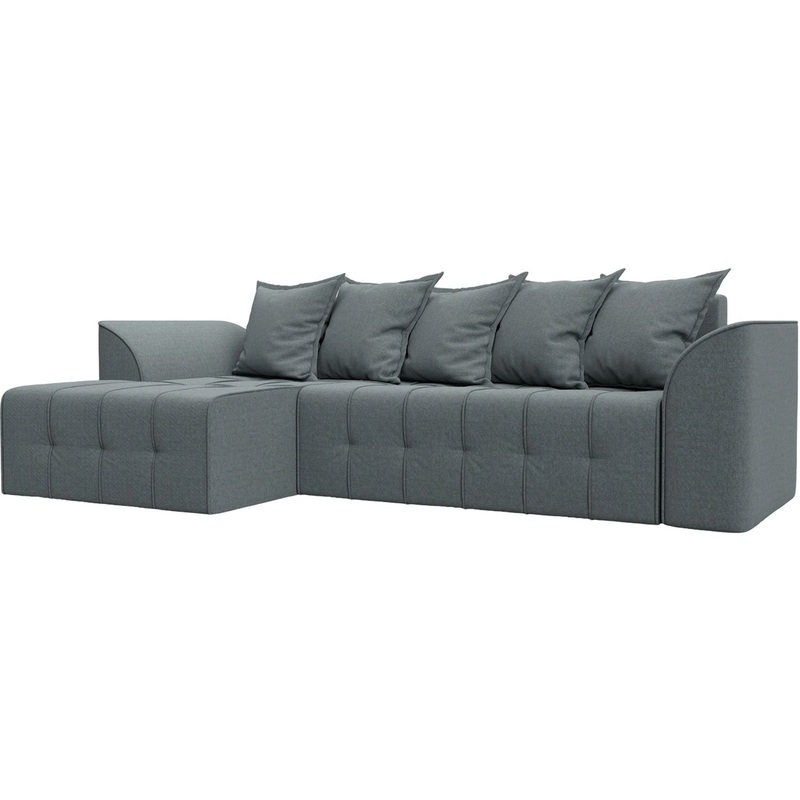 Изображение товара Диван угловой Комфорт Лига-113 левый серый (рогожка)