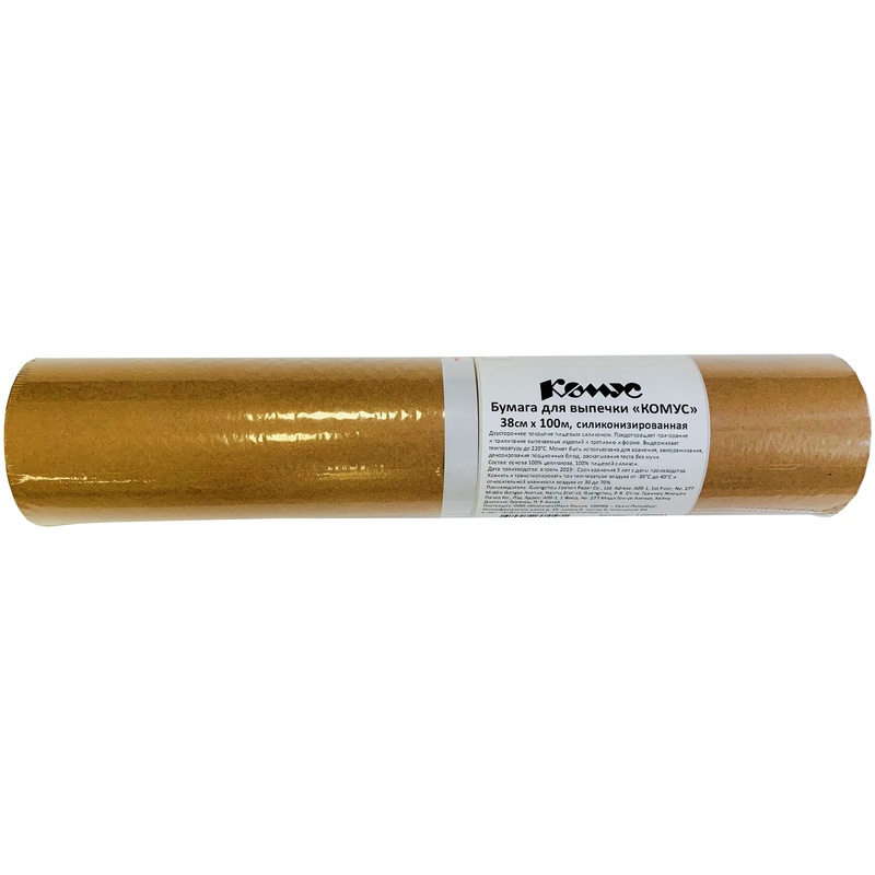 Изображение товара Бумага для выпечки Комус 38 см x 100 м с силиконовым покрытием