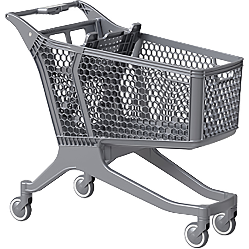Изображение товара Покупательская тележка DRIFT с детским сидением серый цвет