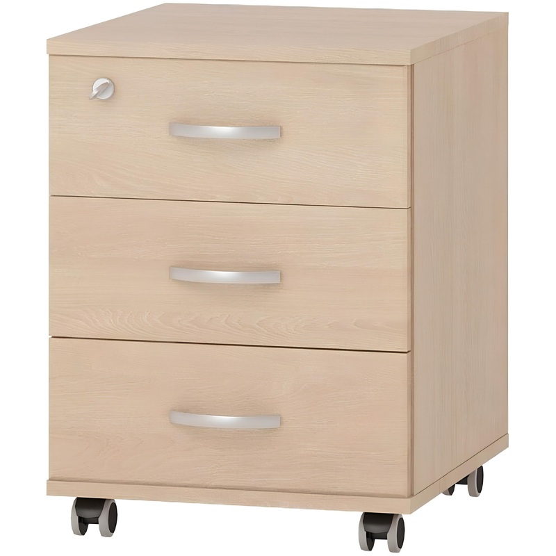 Изображение товара Тумба подкатная Гермес Тм02.1 с замком и 3 ящиками