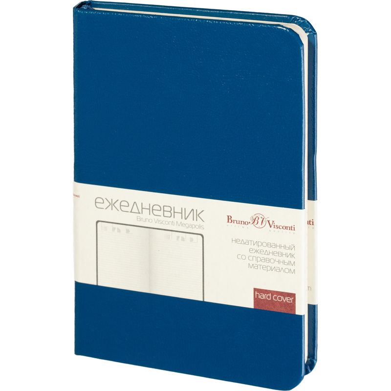 Изображение товара Ежедневник Bruno Visconti Megapolis недатированный А6 искусственная кожа синий