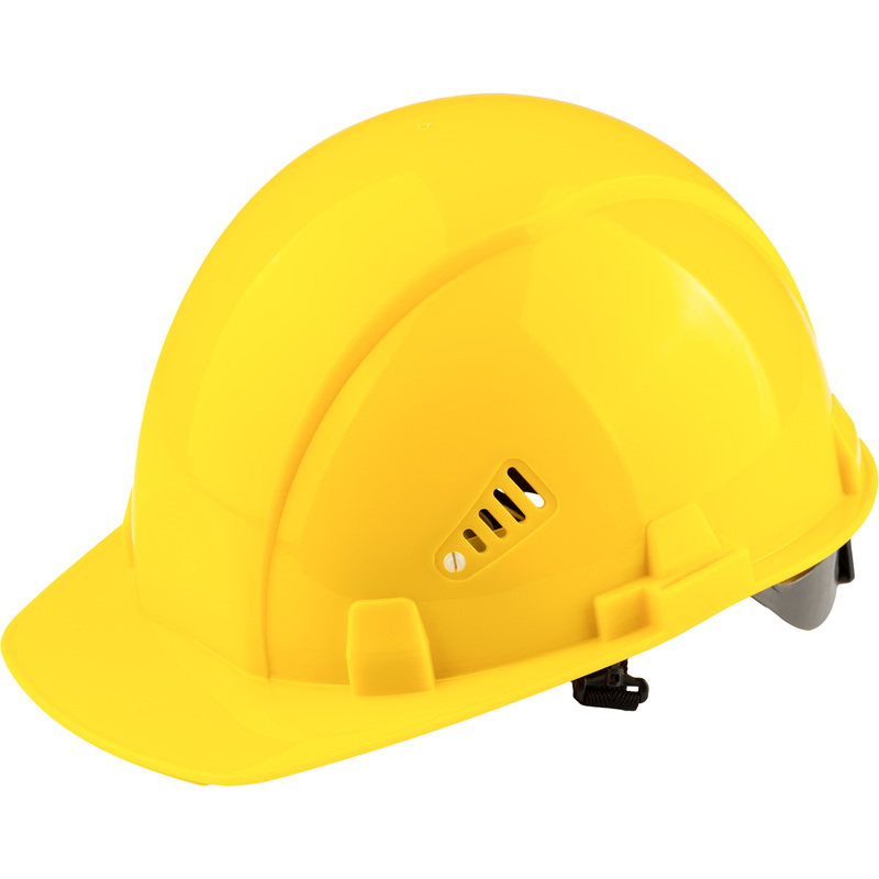 Изображение товара Защитная каска TOPFORT Стандарт 204 желтая с храповым механизмом от механических повреждений