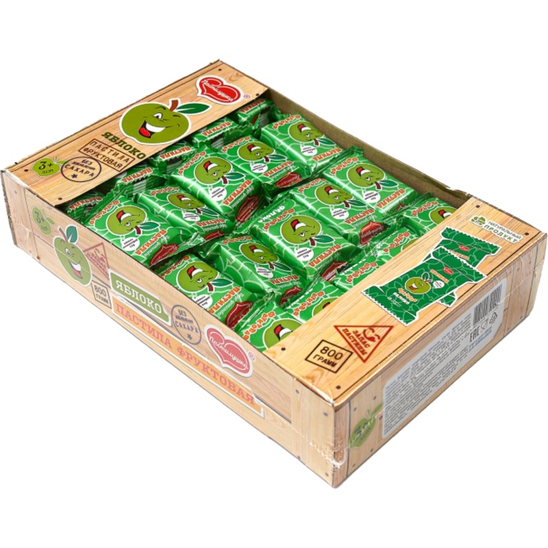 Изображение товара Пастила яблочная пастилушка 800 г натуральный диетический продукт без сахара