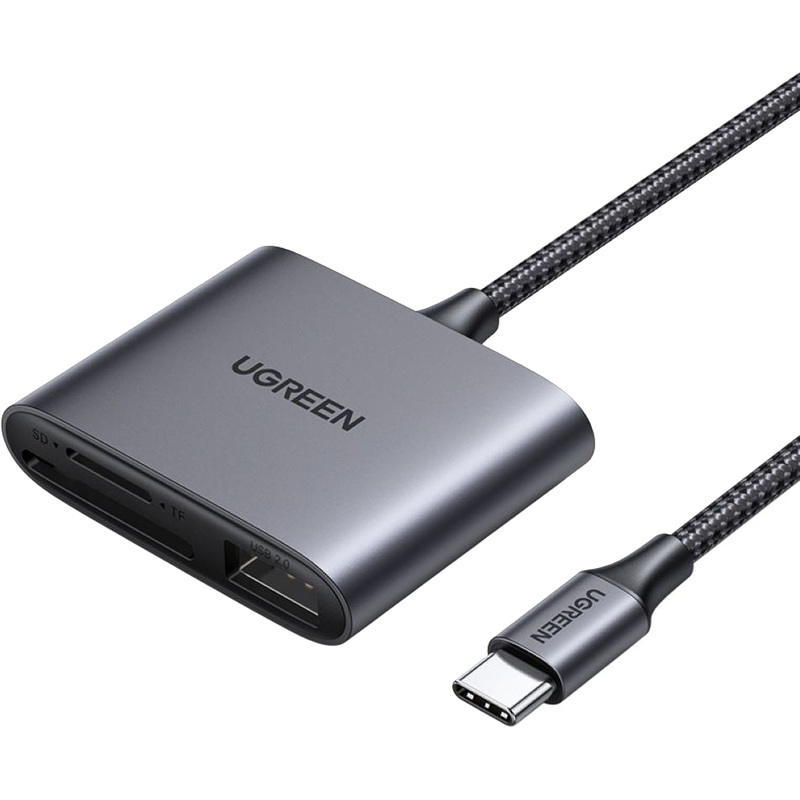 Изображение товара Картридер Ugreen CM387 USB Type-C для SD и microSD карт память