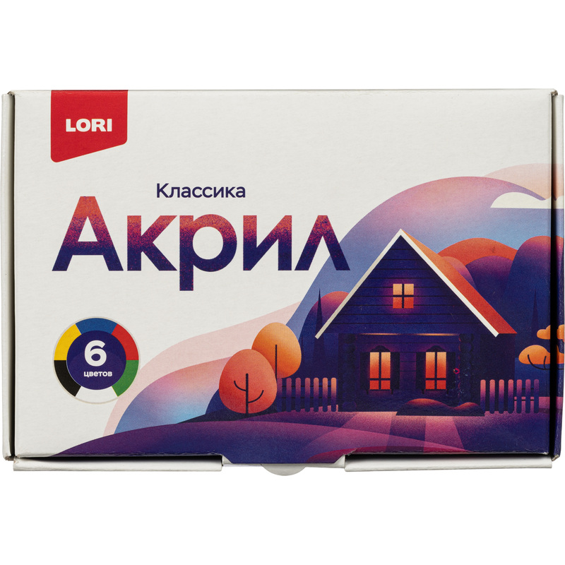 Изображение товара Краски акриловые Lori Классика 6 цветов по 15 мл