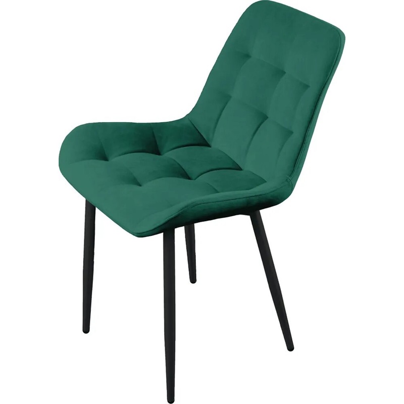 Изображение товара Уценка набор 4 кухонных стульев в стиле лофт зеленый и белый цвет