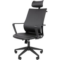 Кресло для руководителя Chairman 545 чёрное (ткань/сетка, пластик)