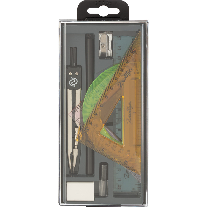 Изображение товара Чертежный набор Глобус Junior для учебы и графических работ 9 предметов