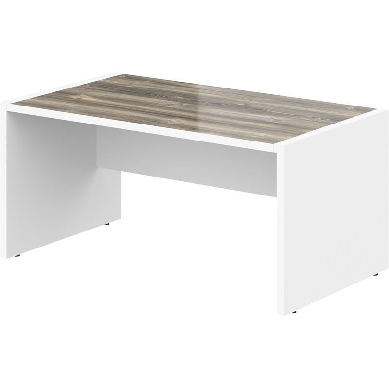 Изображение товара Стол руководителя Morris MST 169 дуб базель белый офисный прямой 1600х900х750 мм