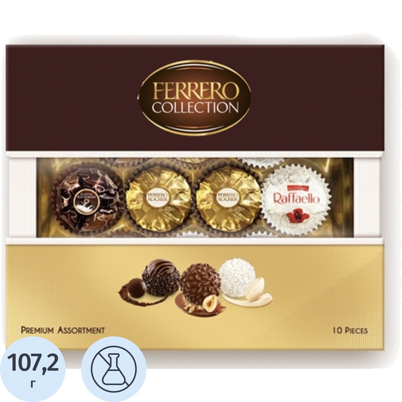 Изображение товара Конфеты Ferrero Collection ассорти 107.2 г с разнообразными вкусами шоколада