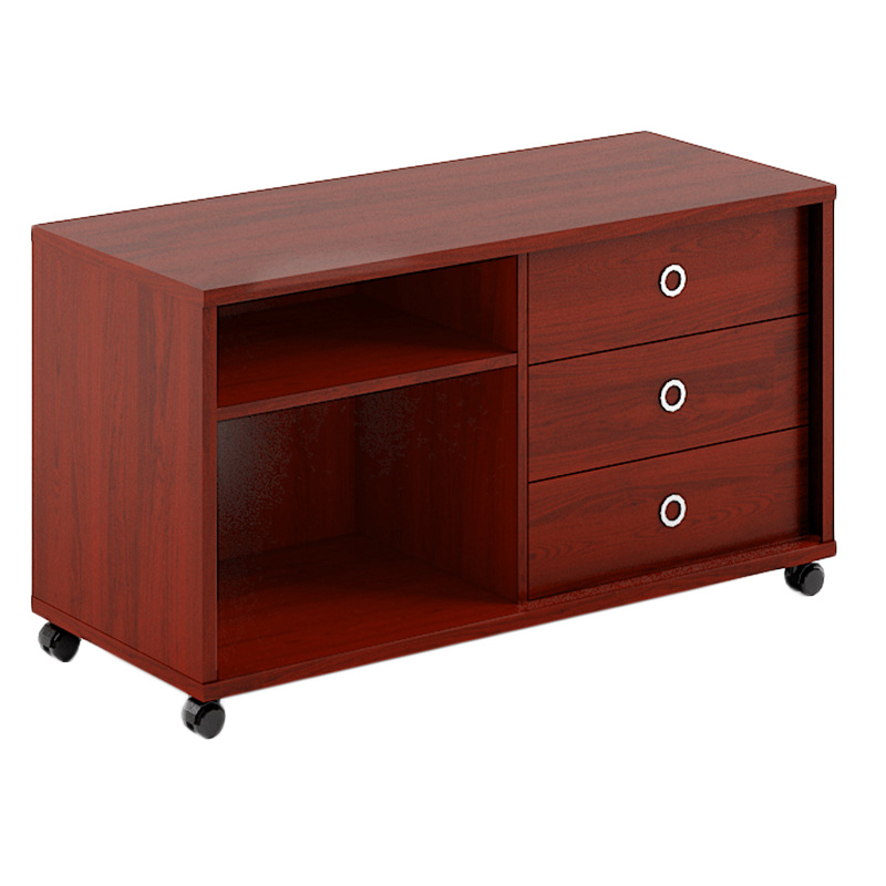 Изображение товара Медицинская тумба подкатная Born B 202A бордовая 1200х500х660 мм 3 ящика