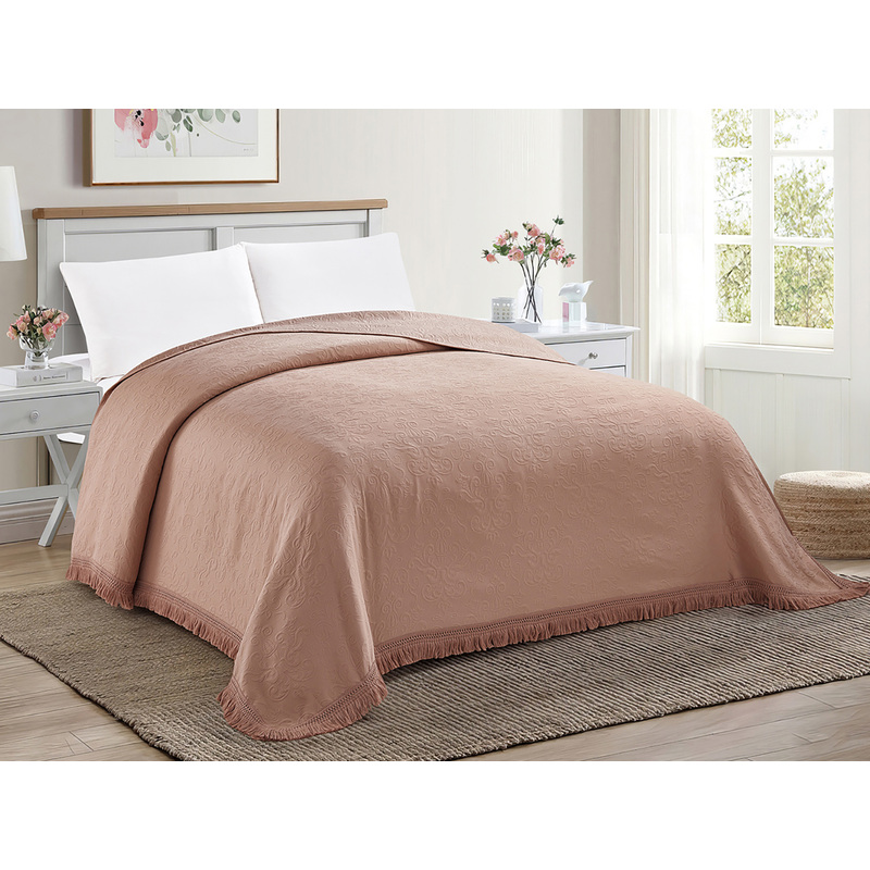 Изображение товара Покрывало Cleo Bosqua полиэстер хлопок 240x260 бежевое для дома