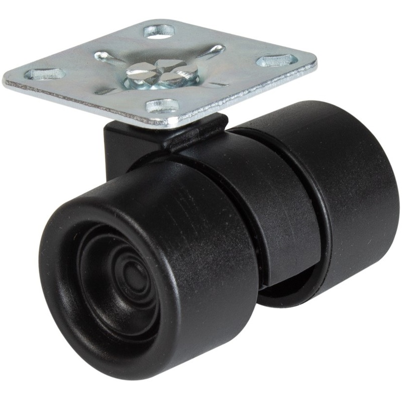 Изображение товара Набор колес для пуфа Боно 4 шт пластик черный диаметр 38 мм