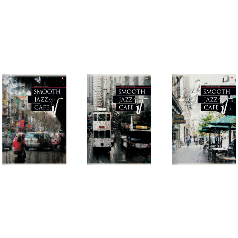 Изображение товара Тетрадь общая Альт Jazz Cafe А4 96 листов в клетку на скрепке ( Soft Touch, 3 штуки в упаковке)