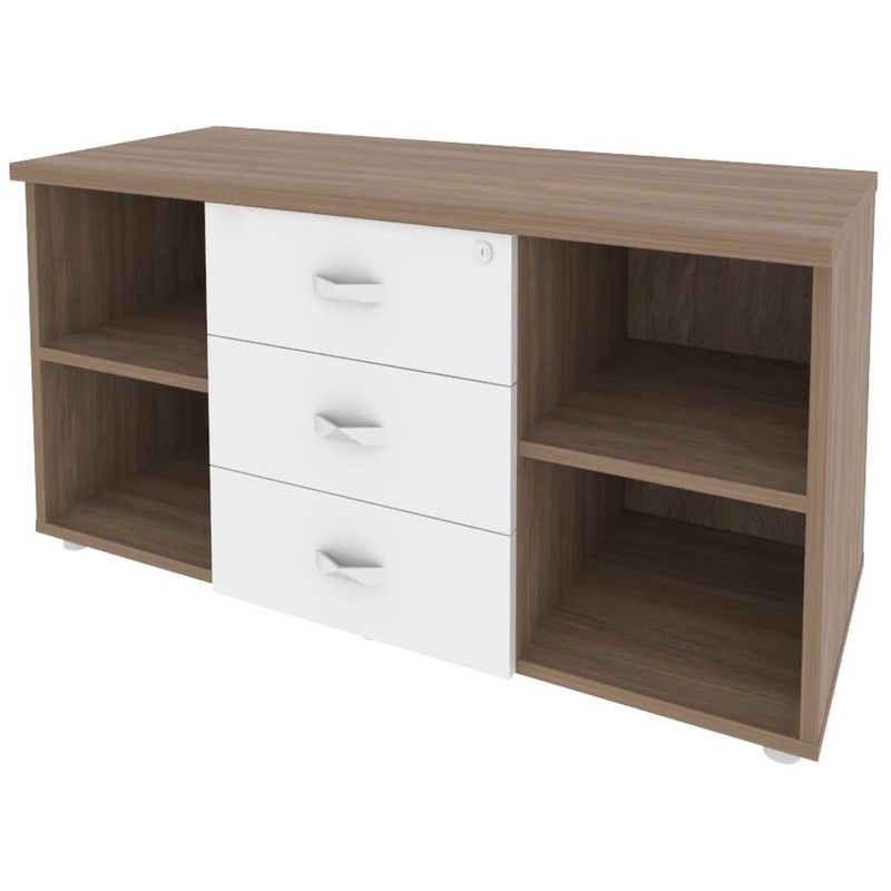 Изображение товара Тумба сервисная Onix Direct O.TS-11 с центральным замком дуб аризона/белый 1100х460х576 мм