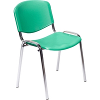 Стул офисный Easy Chair Изо зелёный пластик металл хромированный  (573687)