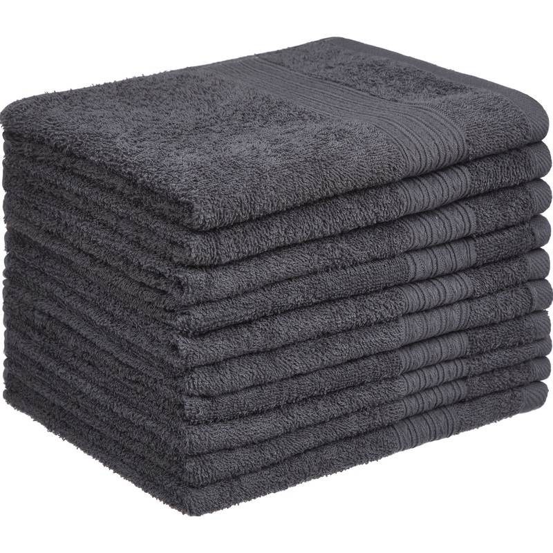 Изображение товара Полотенце махровое Luscan 40х70 см 400 г/кв.м серое 10 штук в упаковке