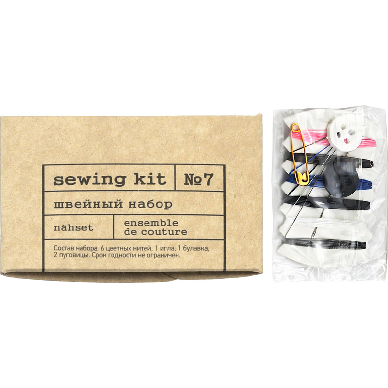 Изображение товара Набор швейный картон крафт 4 предмета 500 штук для мелкого ремонта одежды