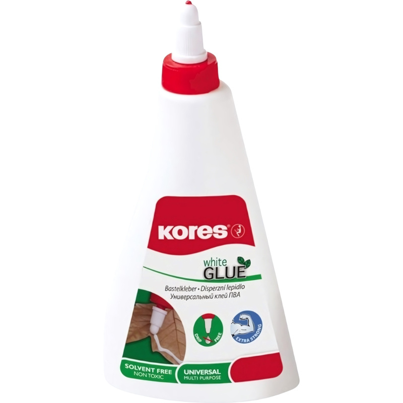 Изображение товара Клей ПВА 250мл Kores морозостойкий для бумаги, дерева и текстиля