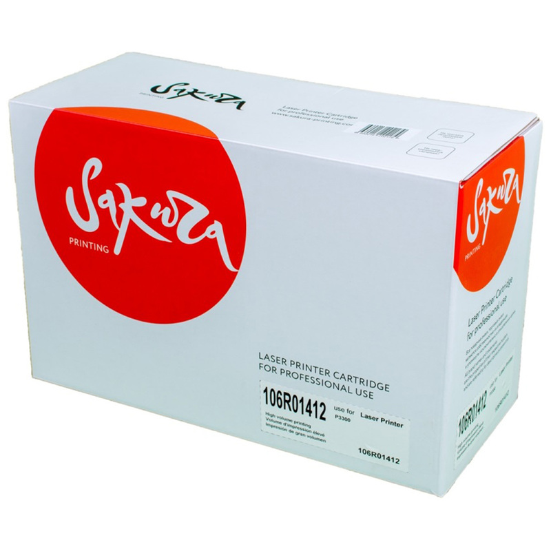 Изображение товара Картридж лазерный Sakura 106R01412 для Xerox черный совместимый
