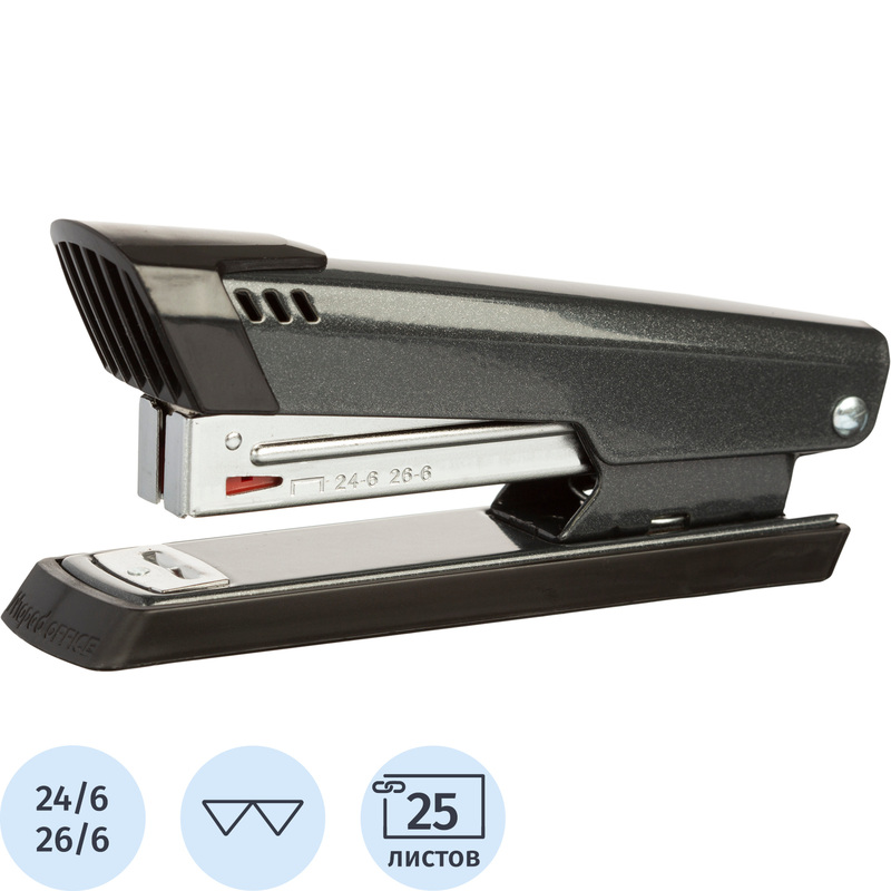 Изображение товара Степлер Maped Metal Start до 25 листов темно-серый