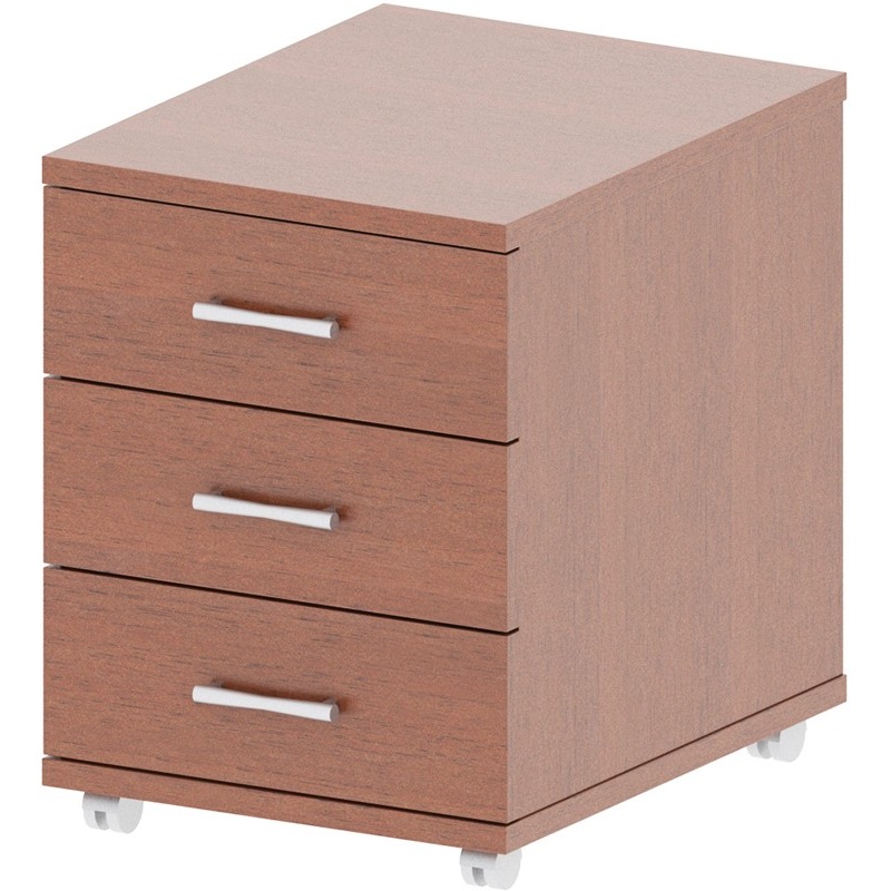 Изображение товара Тумба подкатная офисная Монолит орех гварнери 3 ящика 406х518х534 мм