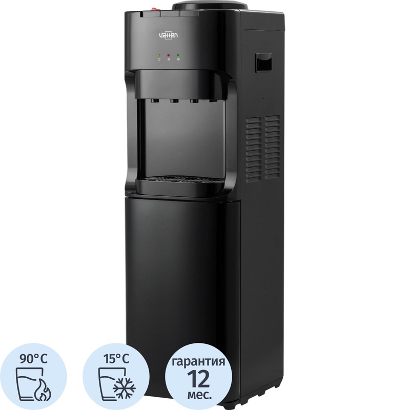 Изображение товара Кулер для воды Vatten V45NE черный нагрев и охлаждение