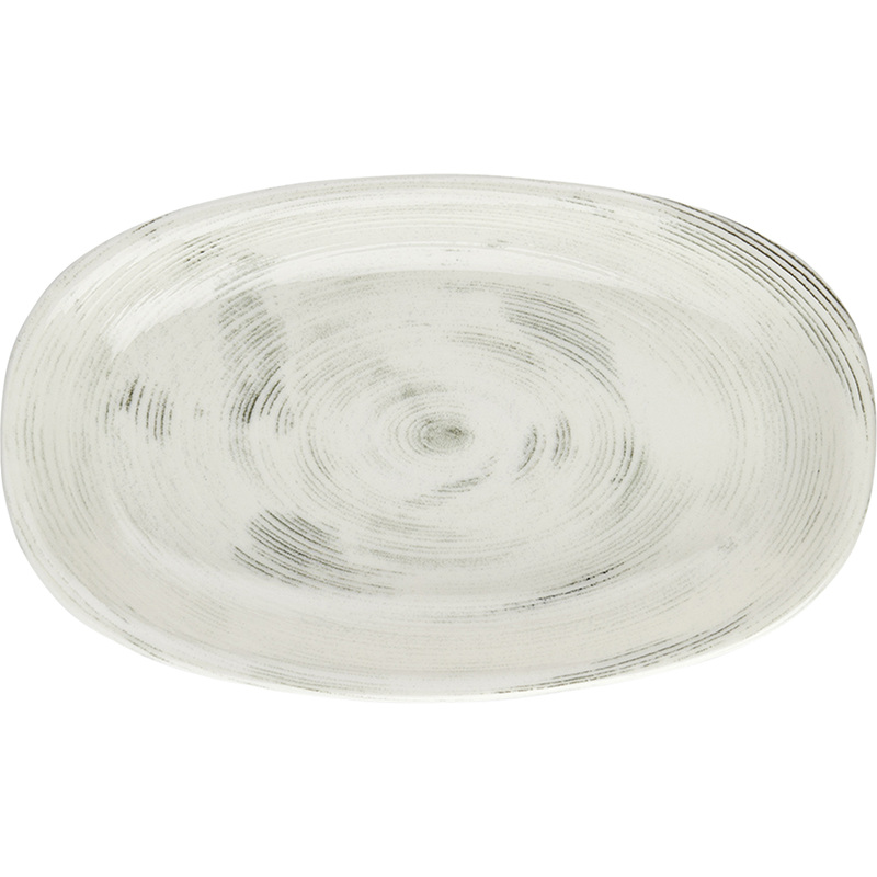 Изображение товара Блюдо для подачи фарфоровое By Bone Falme Grey 29х17 см (6 штук)