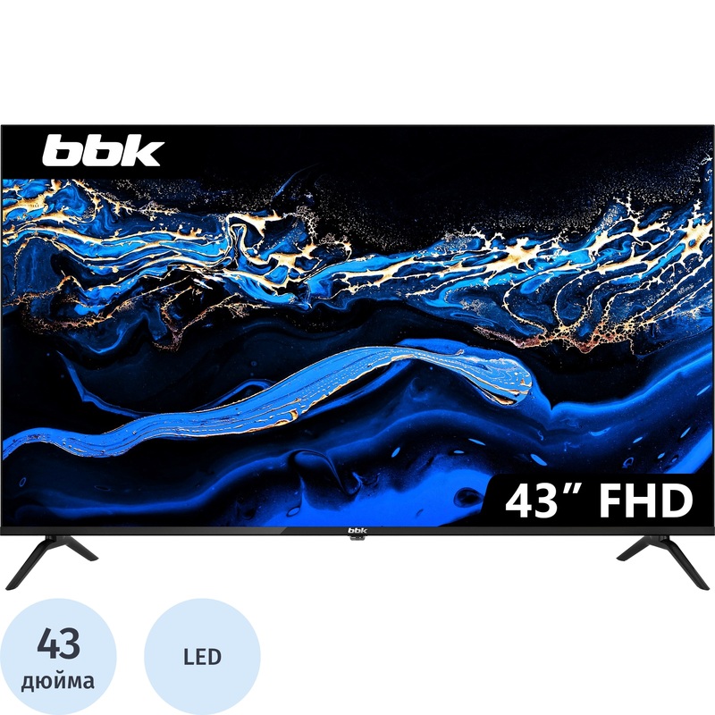 Изображение товара Телевизор 43 LED Full HD BBK 43LEM-1036/FTS2C с интерфейсами HDMI USB и цифровыми форматами