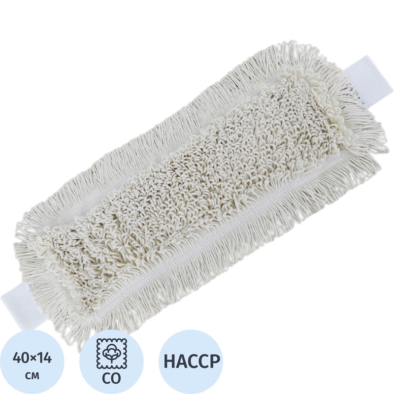 Изображение товара Насадка МОП для швабры-флаундера (плоской) A-VM хлопок 40x14 см белый Изображение товара Насадка МОП для швабры-флаундера (плоской) A-VM хлопок 40x14 см белый