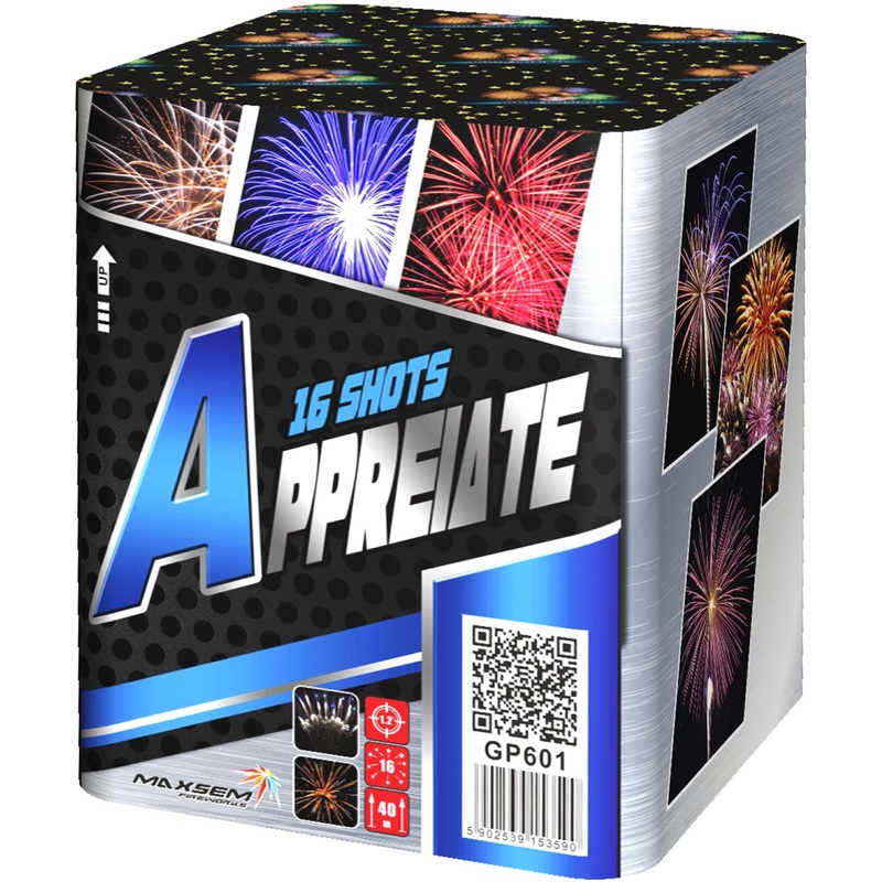 Изображение товара Батарея салютов Maxsem Appreiate 16 залпов (GP601) для праздников