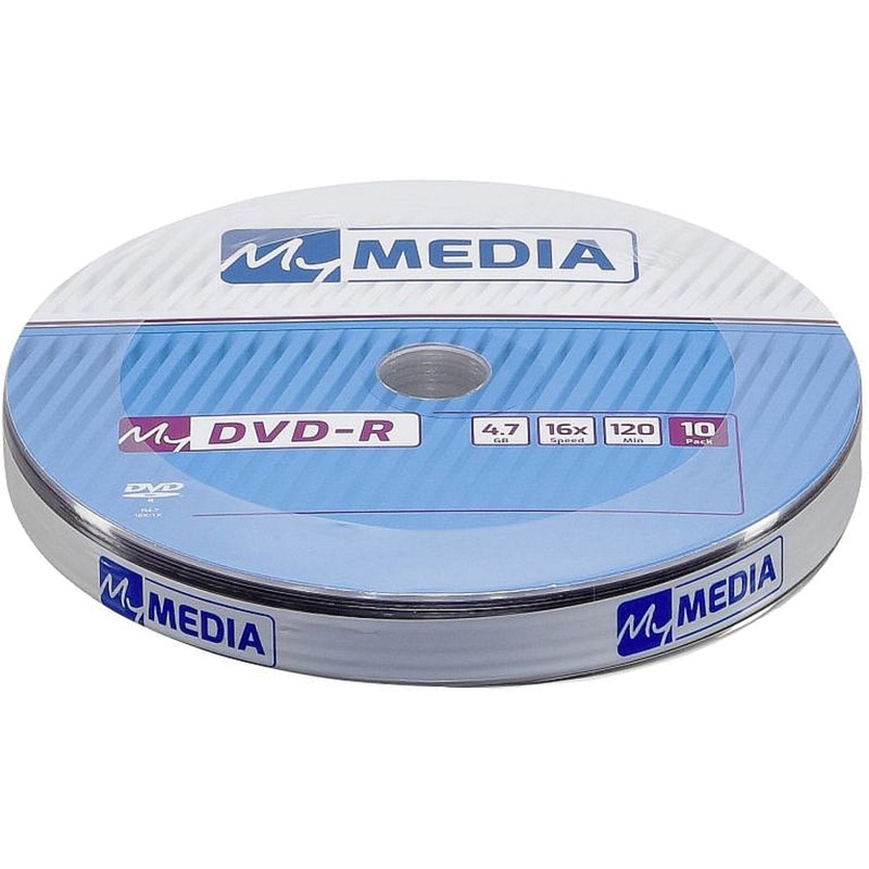 Изображение товара Диск DVD-R Mymedia 4.7 ГБ 16x pack wrap 69205 (10 штук в упаковке)
