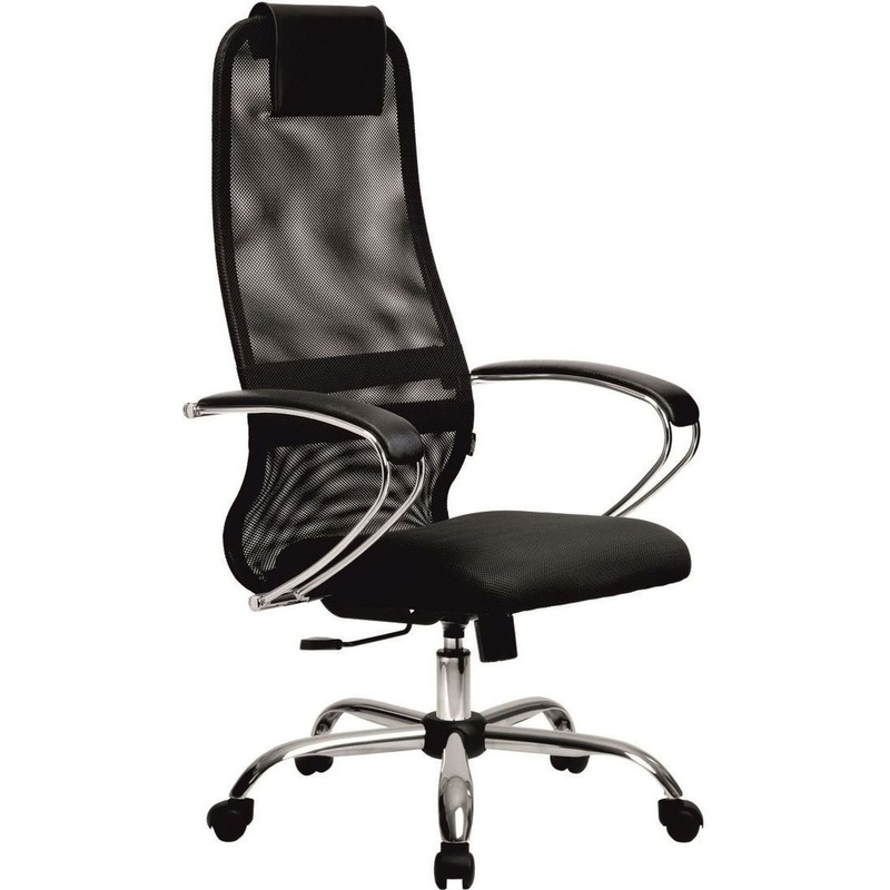 Изображение товара Кресло для руководителя Метта SU B 8 черное сетка ткань металл