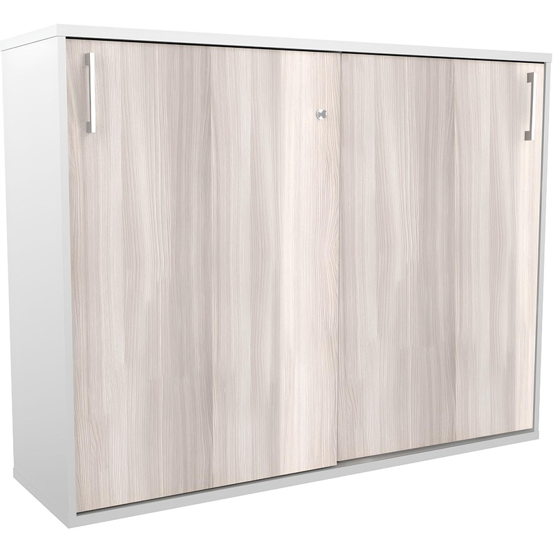 Изображение товара Шкаф-купе для документов Steel 143 дуб светлый белый 1430х420х1130 мм