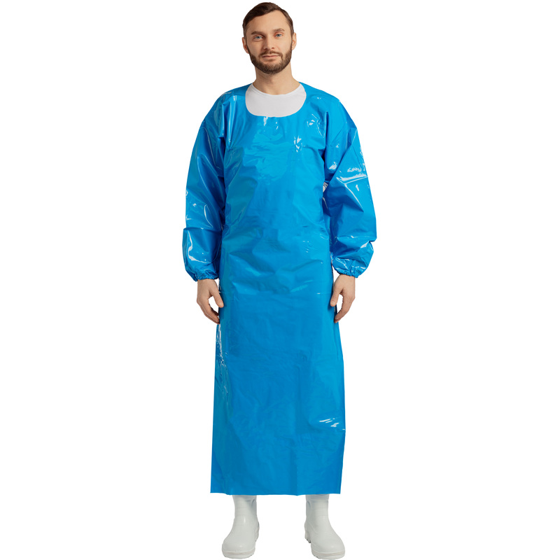 Изображение товара Полиуретановый защитный фартук Робин 2 с рукавами универсальный синий