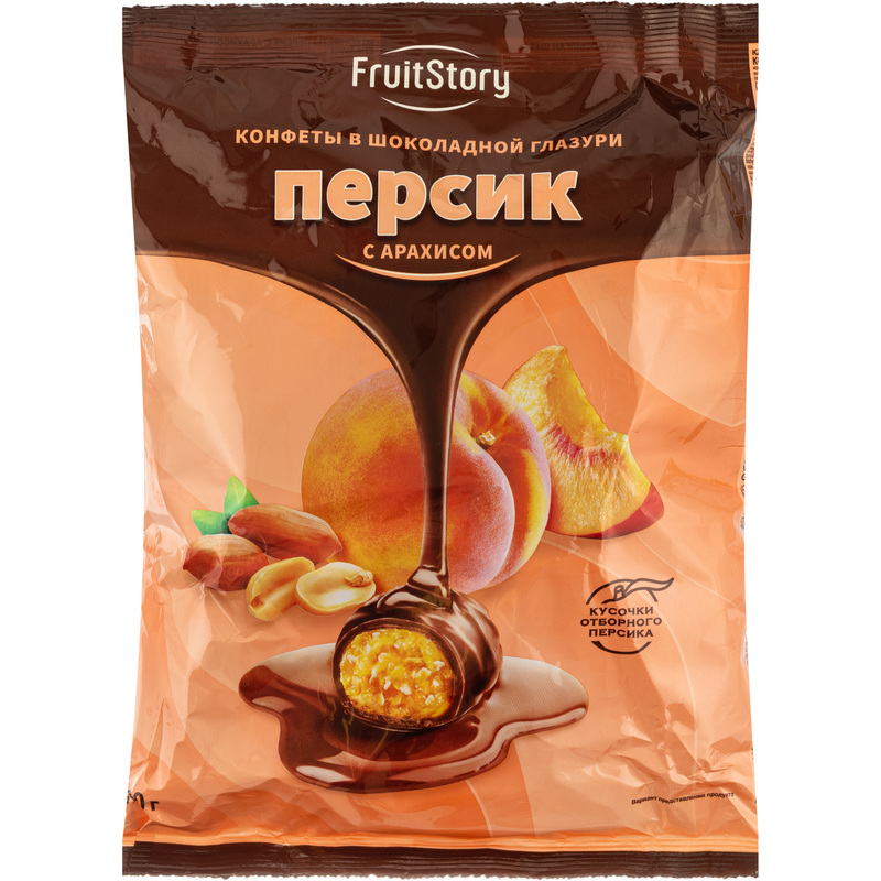 Изображение товара Конфеты глазированные Fruitstory с персиком и арахисом 500 г