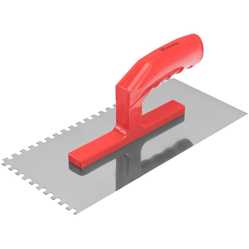 Изображение товара Гладилка стальная Matrix 280х130 мм зуб 6х6 пластмассовая ручка