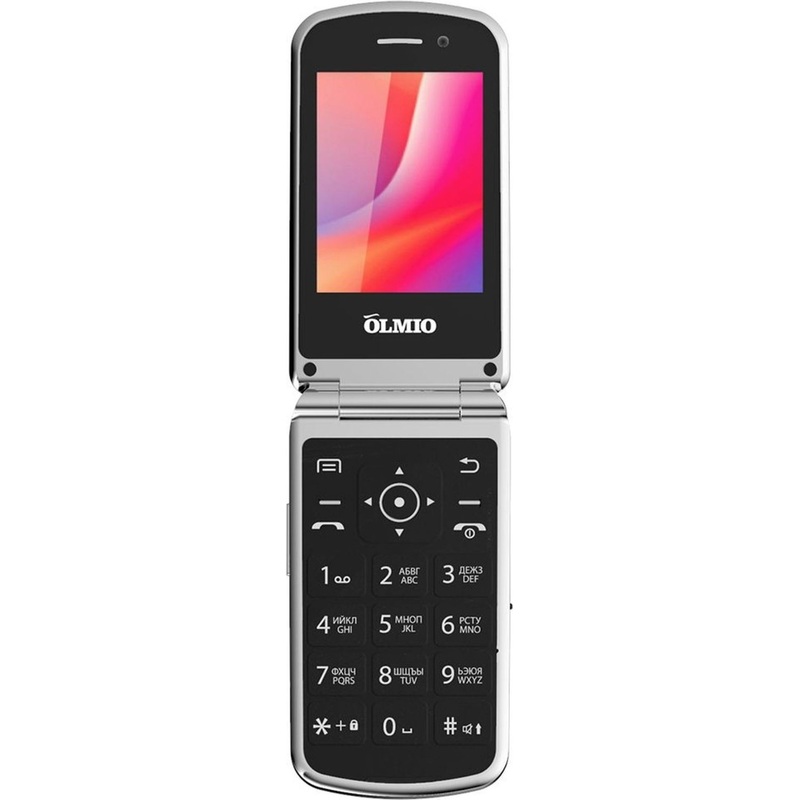 Изображение товара Мобильный телефон Olmio F28 раскладушка 2 SIM камеры MP3 FM радио черный