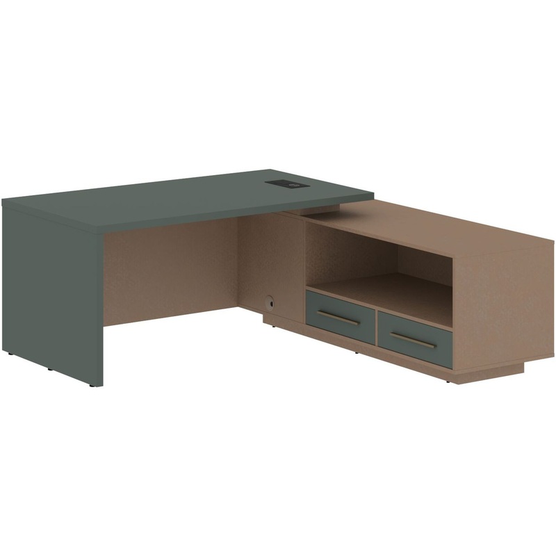 Изображение товара Стол руководителя Velion VCT 1919 прямоугольный нефрит-кобра 1900х1900х750 мм