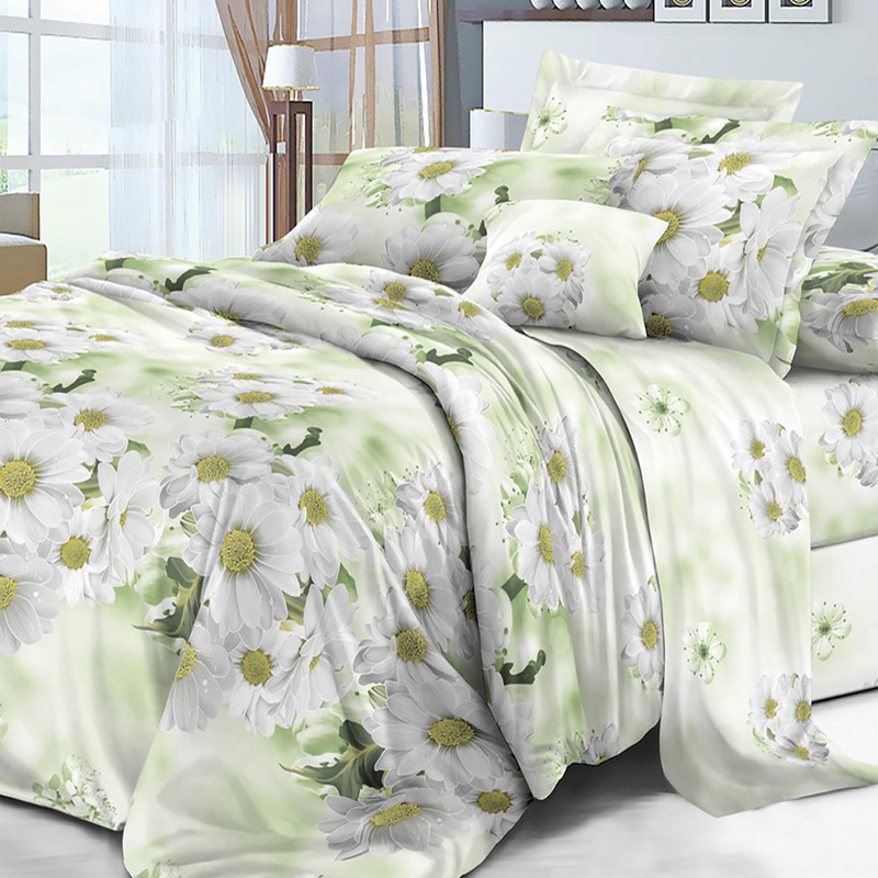 Изображение товара Постельное бельё Эльф Дейра 2-спальное сатин с европростынёй и молнией 70x70 см