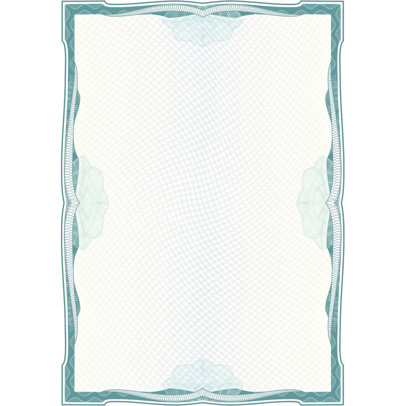 Изображение товара Сертификат-бумага А4 Attache зеленая с водяными знаками 100 г/кв.м, 50 листов