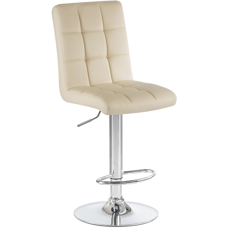 Изображение товара Стул барный LM-5009 кремовый хром экокожа фанера современный дизайн