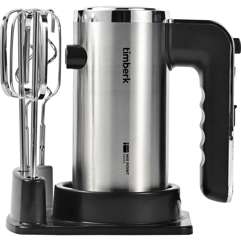 Изображение товара Миксер Timberk T-HM40S49 серебристый ручной с 5 скоростями и насадками