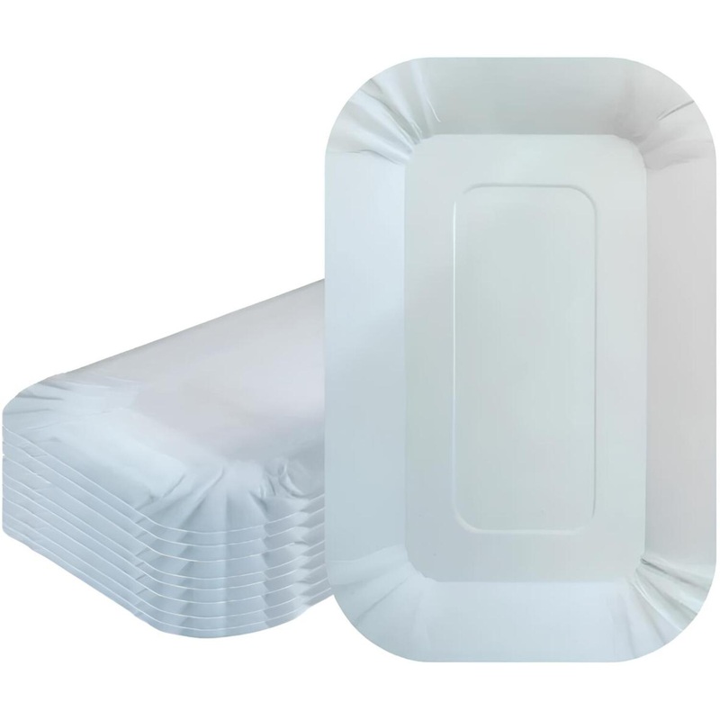 Изображение товара Тарелка одноразовая бумажная Snack Plate 110 мм белая 1800 штук