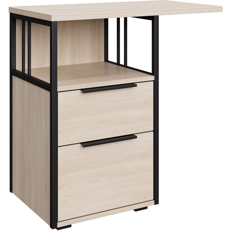 Изображение товара Тумба приставная K-Loft 241T010 дуб скандинавский чёрный офисная мебель