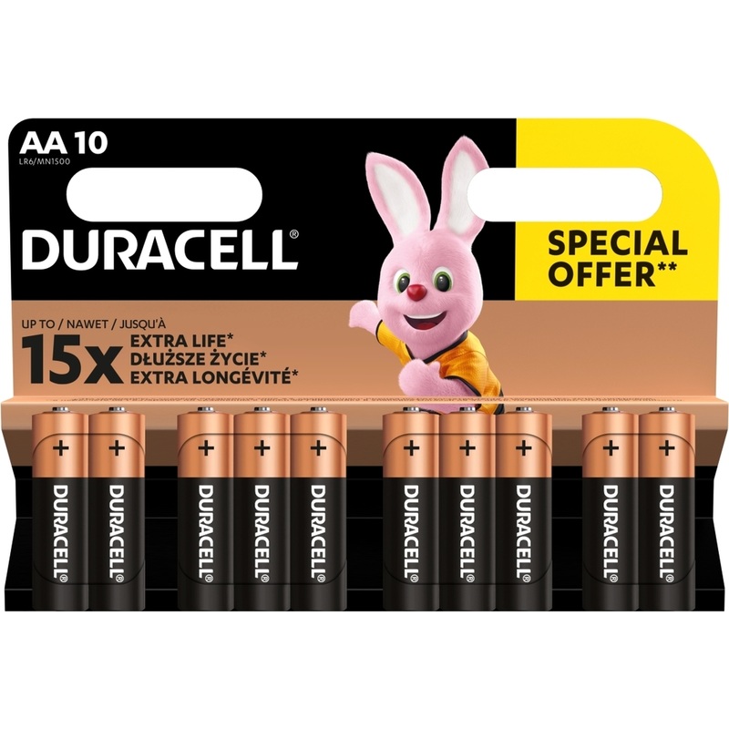 Изображение товара Батарейка AA пальчиковая Duracell Basic 10 штук