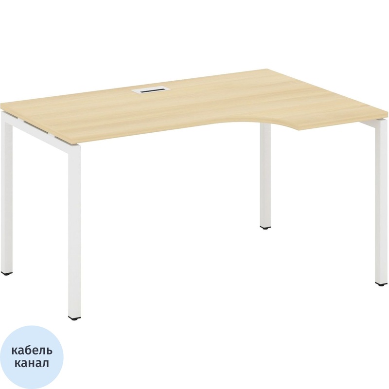 Изображение товара Стол эргономичный SN-4P.SPA-001(R) правый (акация лорка/светлый, 1380х600х750 мм)