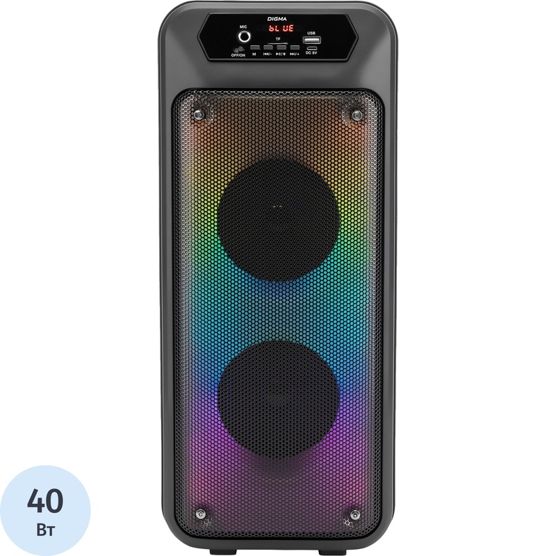 Изображение товара Портативная акустика Digma D-MC1705 чёрная